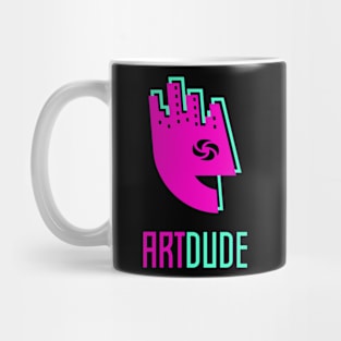 YourArtDude Logo In Magenta And Lt. Green Mug